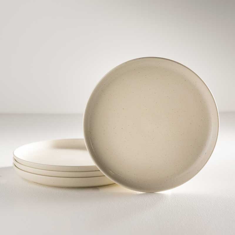 Pacifica Dinner Plates, Set of 4 (Vanilla)